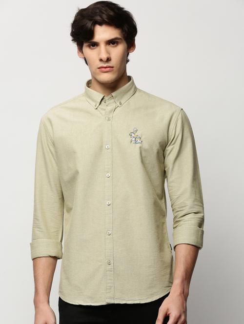 mens solid casual shirt - 20325537 - Very Small Image - 1