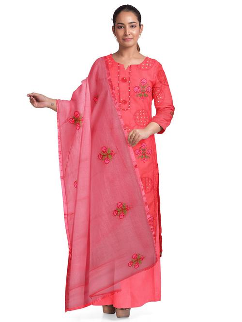 pink colored unstiched dress - 20326877 - Very Small Image - 1