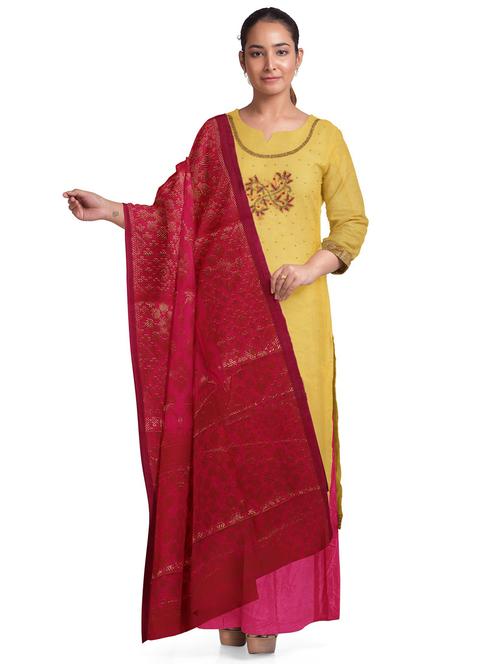 yellow colored unstiched dress - 20326908 - Very Small Image - 1