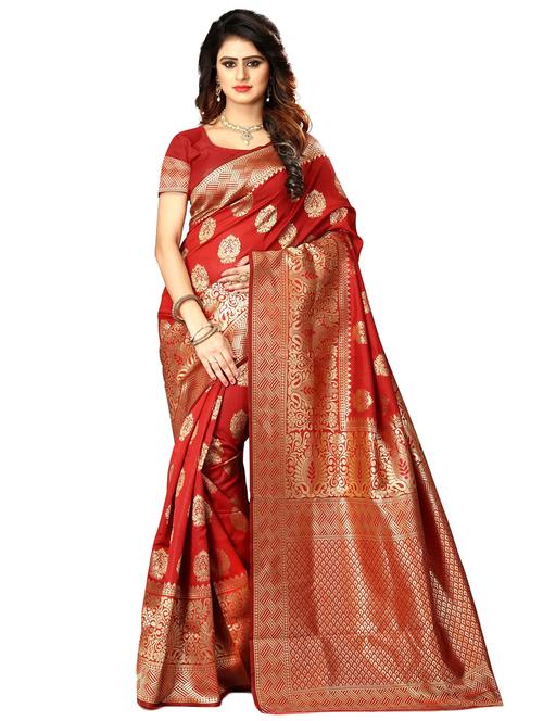 red colored kanjivaram saree - 20328885 - Very Small Image - 1