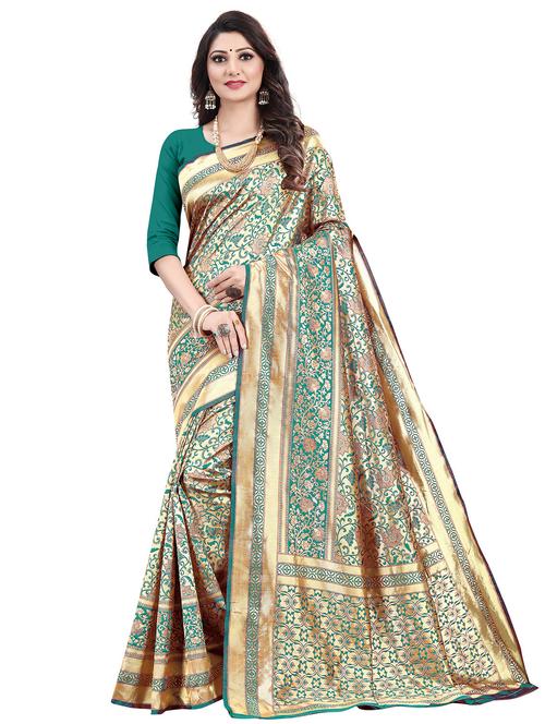 green colored kanjivaram saree - 20328932 - Very Small Image - 1