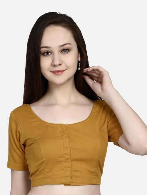 front hook closure blouse with back embroidery - 20330678 - Very Small Image - 1