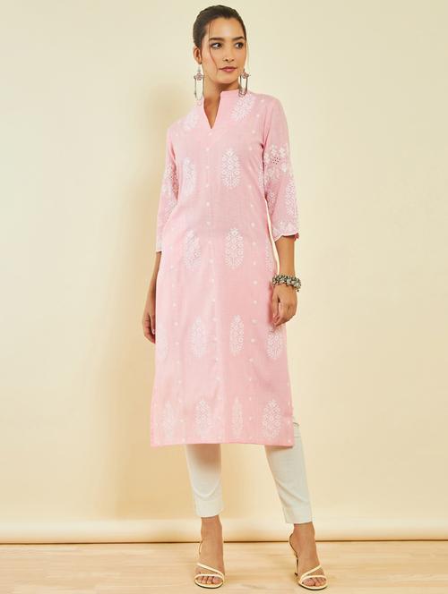 women block printed straight kurta - 20331220 - Very Small Image - 1