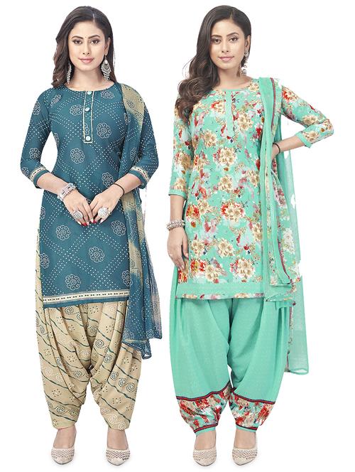 pack of 2 combos unstitched suit set - 20331648 - Very Small Image - 1