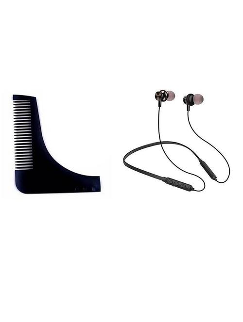 grooming launge beard shaper tool comb & bluetooth neckband - 20331672 - Very Small Image - 1