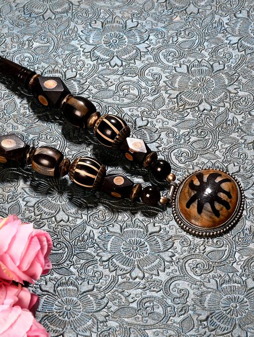 brown metal statement necklace - 20331718 - Very Small Image - 1