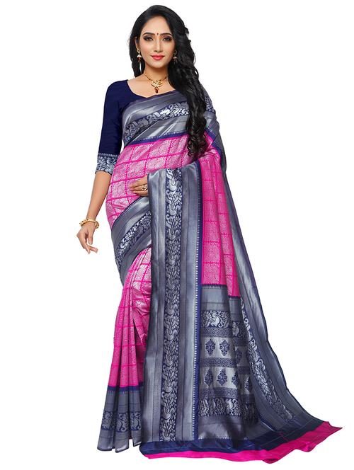 pink colored kanjivaram saree - 20333157 - Very Small Image - 1