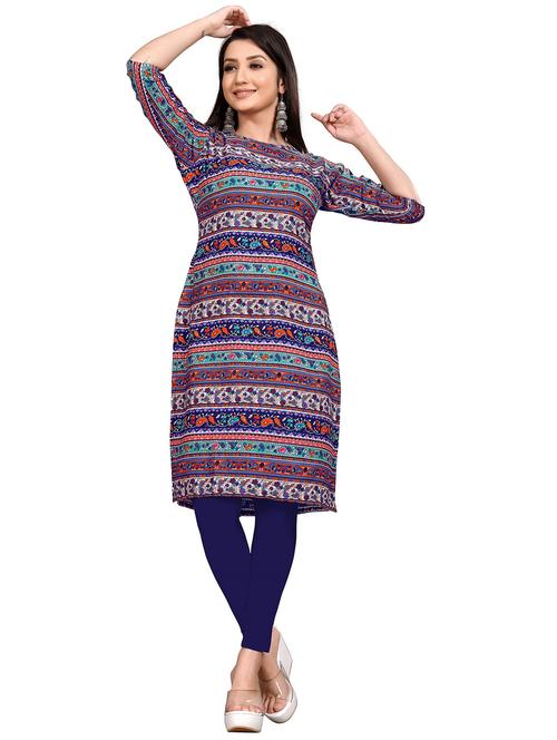 multi colored straight kurta - 20334415 - Very Small Image - 1