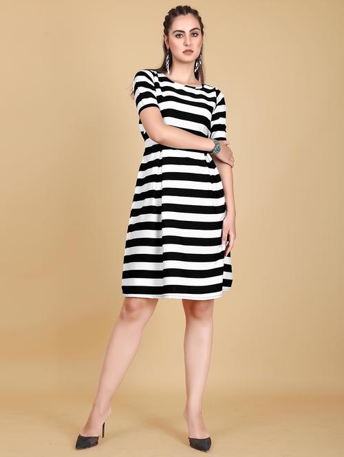 color block a-line dress - 20334732 - Very Small Image - 1