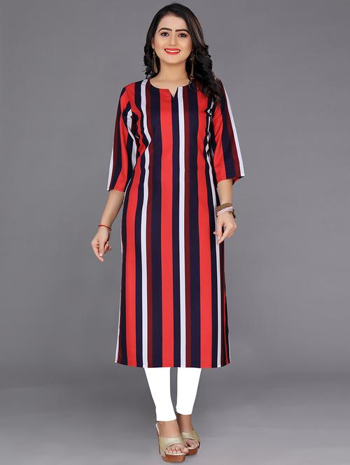 multi colored straight kurta - 20335723 - Very Small Image - 1