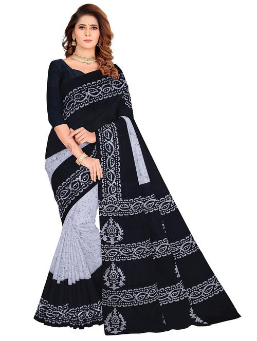 blue colored printed saree - 20336663 - Very Small Image - 1