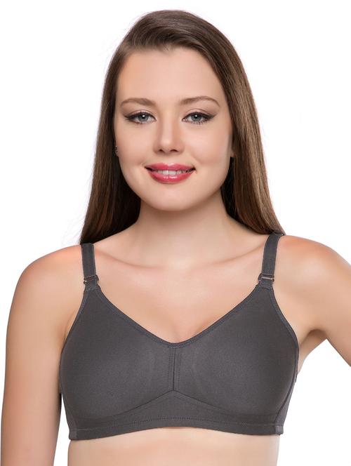grey cotton regular bra - 20338649 - Very Small Image - 1