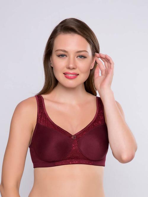 red cotton blend push up bra - 20338673 - Very Small Image - 1
