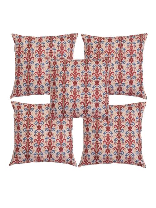 alina decor digital printed set of 5 cushion covers 12x12 inch - 20342128 - Very Small Image - 1
