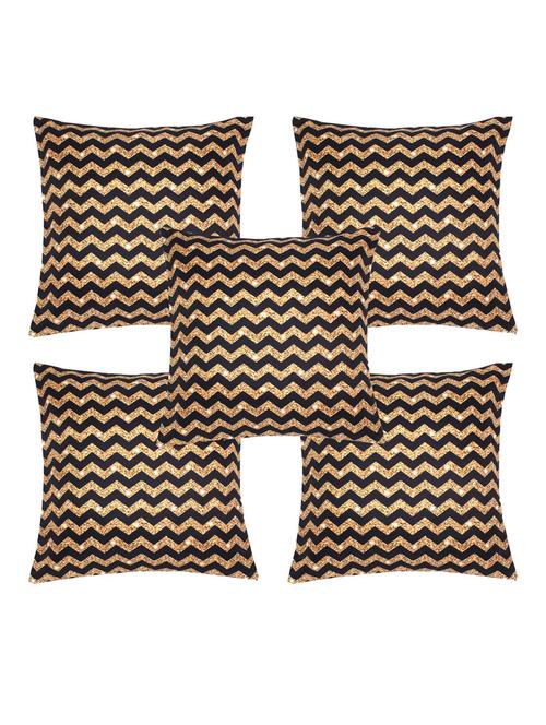 alina decor digital printed set of 5 cushion covers 12x12 inch - 20342131 - Very Small Image - 1