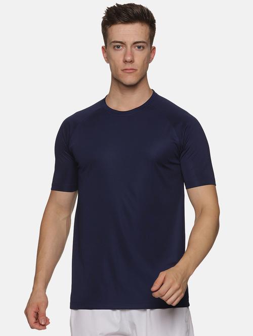 men navy blue polyester regular t-shirt - 20342244 - Very Small Image - 1