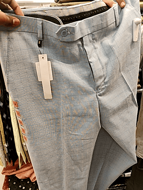 multi colored cotton blend pleated trousers formal - 20343199 - Very Small Image - 1