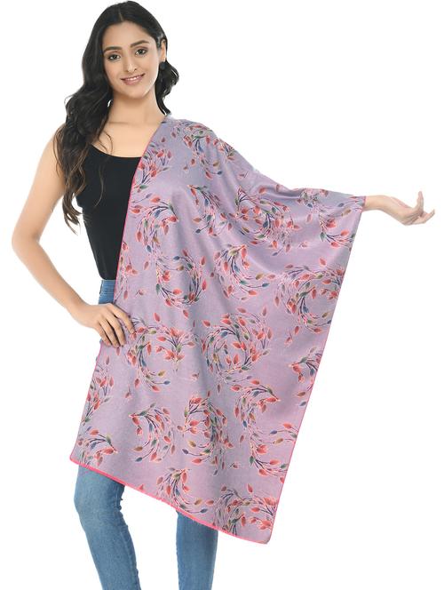 women floral design floral wool pashmina shawl - 20343846 - Very Small Image - 1