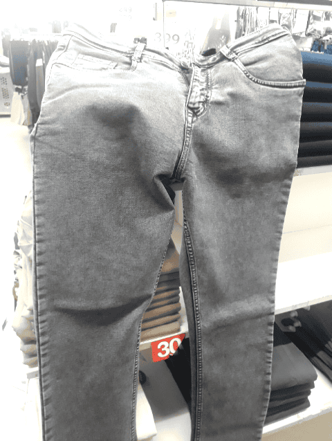 grey cotton blend jeans - 20344154 - Very Small Image - 1