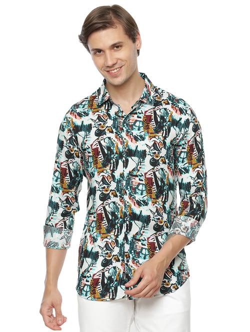 mens printed casual shirt - 20344303 - Very Small Image - 1