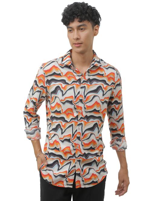 mens abstract casual shirt - 20344304 - Very Small Image - 1
