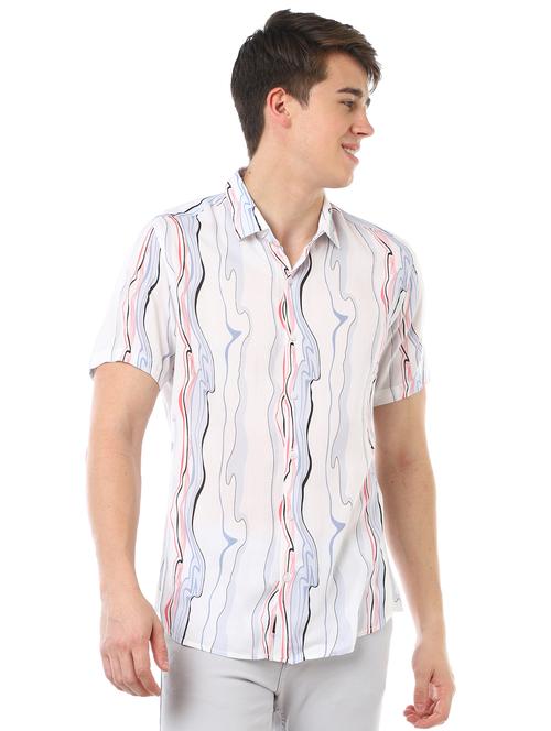 mens abstract casual shirt - 20344316 - Very Small Image - 1