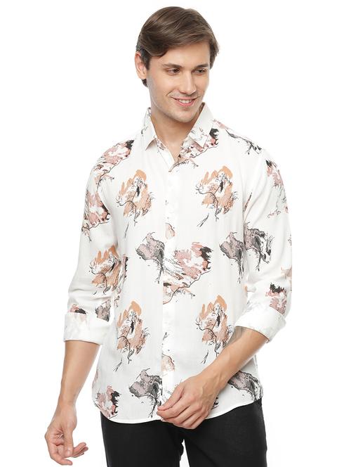 mens abstract casual shirt - 20344319 - Very Small Image - 1