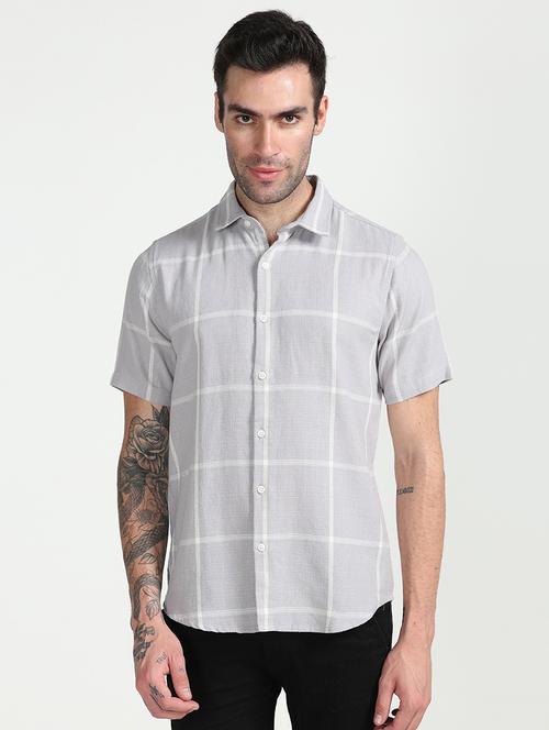 mens checks casual shirt - 20344364 - Very Small Image - 1