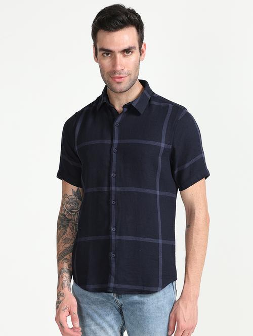mens checks casual shirt - 20344369 - Very Small Image - 1