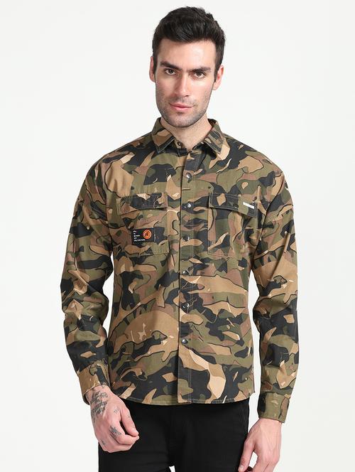 mens camouflage casual shirt - 20344386 - Very Small Image - 1