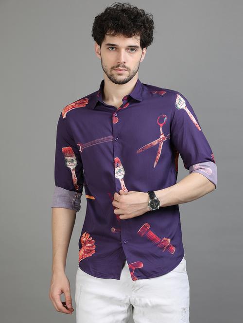 mens quirky casual shirt - 20344561 - Very Small Image - 1