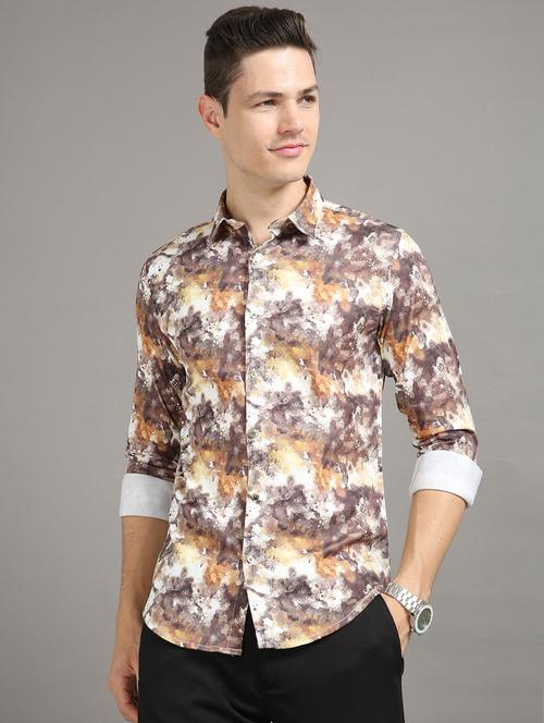 mens tie & dye casual shirt - 20344590 - Very Small Image - 1