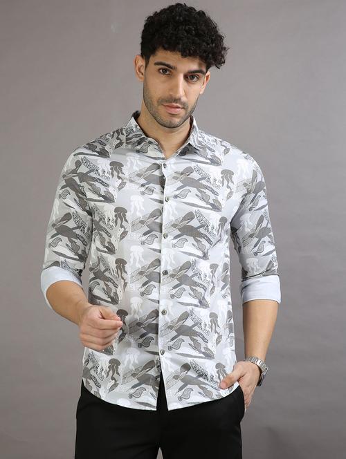 mens printed casual shirt - 20344591 - Very Small Image - 1