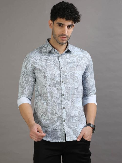 mens graphic casual shirt - 20344595 - Very Small Image - 1