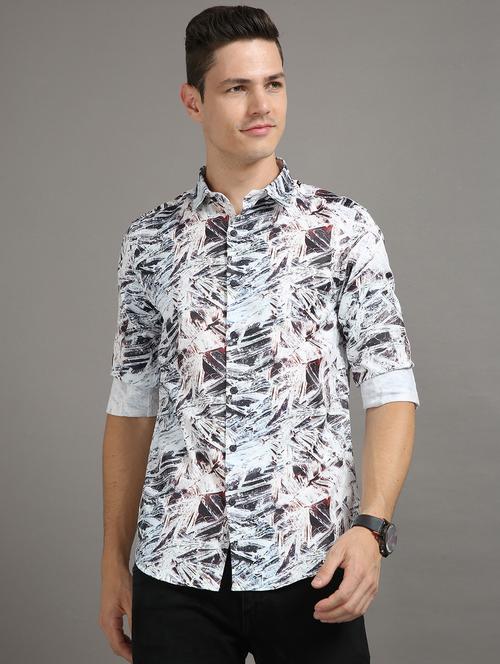 mens printed casual shirt - 20344606 - Very Small Image - 1