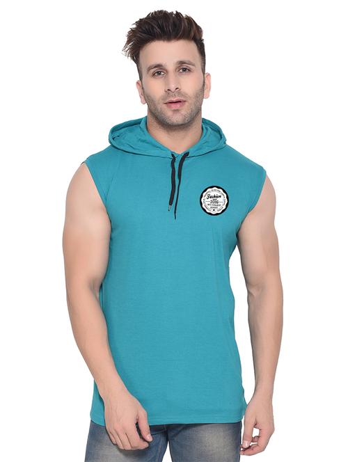 men logo print sleeveless hooded t-shirt - 20345057 - Very Small Image - 1