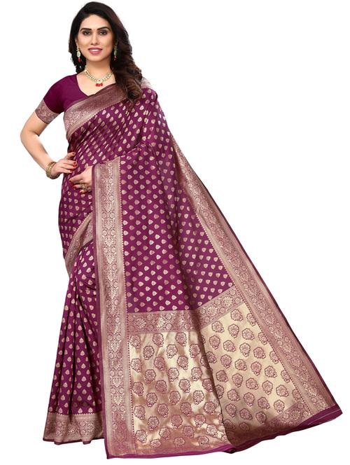zari work kanjivaram saree with blouse - 20346300 - Very Small Image - 1