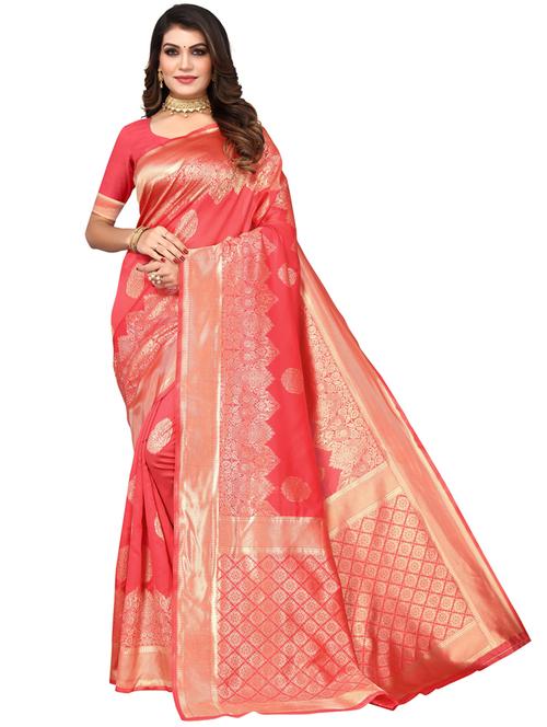 zari work kanjivaram saree with blouse - 20346316 - Very Small Image - 1