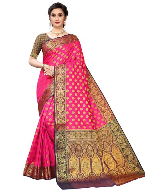 women zari work kanjivaram saree - 20346569 - Very Small Image - 1