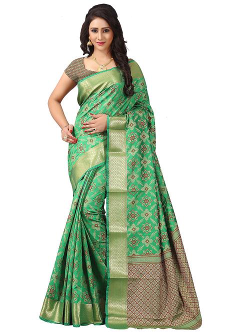 women's banarasi saree with blouse - 20346589 - Very Small Image - 1