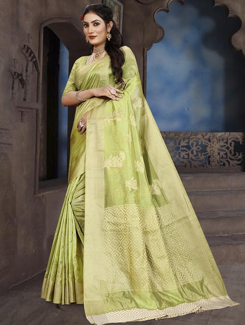 women's banarasi saree with blouse - 20346594 - Very Small Image - 1
