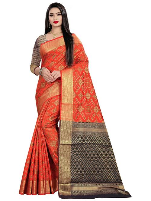 women's banarasi saree - 20346820 - Very Small Image - 1