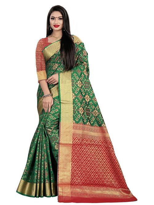women's banarasi saree with blouse - 20346823 - Very Small Image - 1