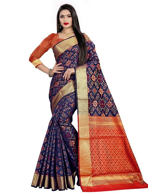 women's banarasi saree - 20346828 - Very Small Image - 1
