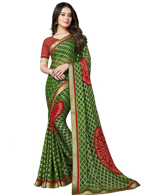 women self design bordered saree with blouse - 20347061 - Very Small Image - 1
