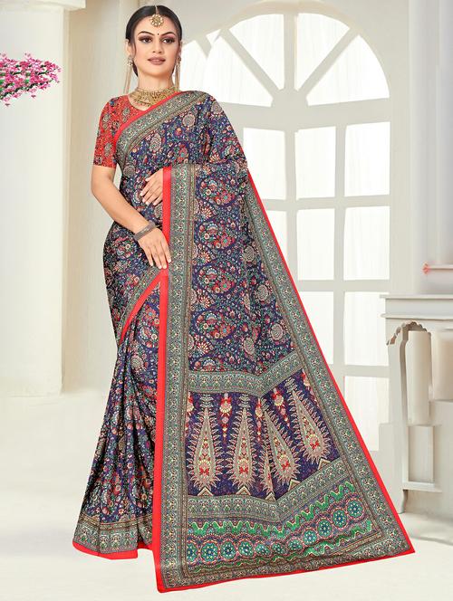 floral printed saree - 20347121 - Very Small Image - 1