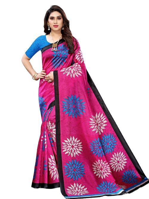 floral printed saree with blouse - 20347224 - Very Small Image - 1