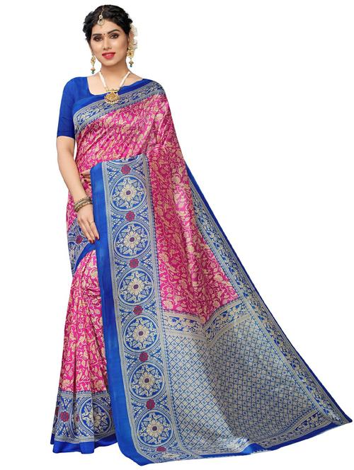 floral printed saree with blouse - 20347313 - Very Small Image - 1