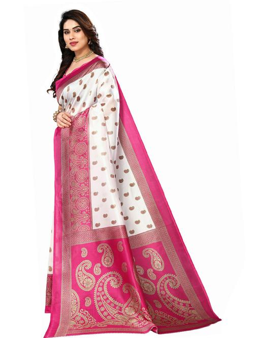 contrast border printed saree - 20347957 - Very Small Image - 1
