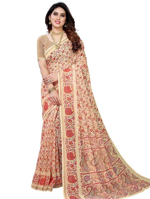 floral printed saree - 20347971 - Very Small Image - 1